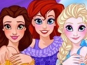 No Salão com 3 Princesas da Disney
