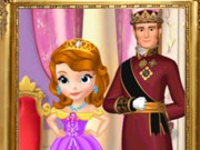 Vista a Princesa Sofia com o Rei