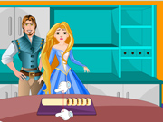 Rapunzel e Flynn Preparam Pizza