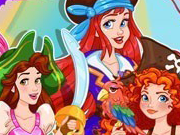 Ariel, Merida e Bela viram Piratas