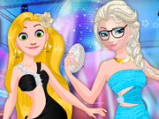 Elsa e Rapunzel na Discoteca