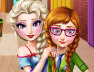 Arrume Elsa e Anna Colegiais