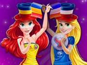 Rapunzel e Ariel na Eurocopa